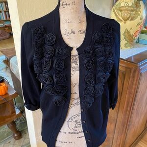 Black Floral Sweater